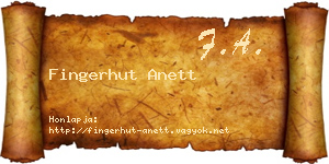 Fingerhut Anett névjegykártya